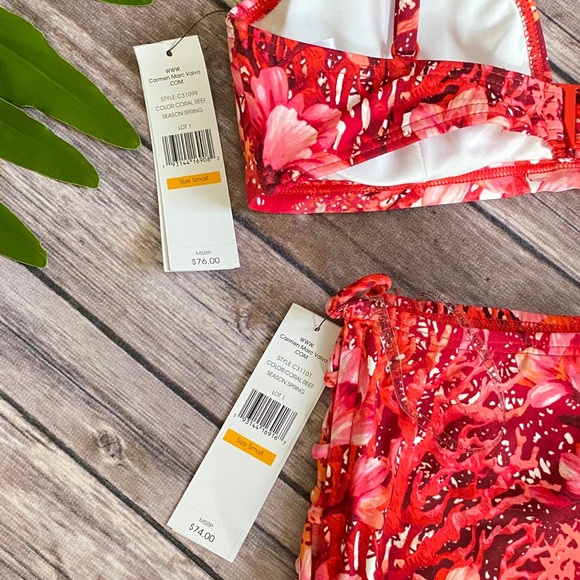 Carmen Marc Valvo Bikini Top & High-Waist Bottom - Picture 7 of 8